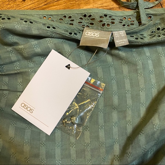 BNWT ASOS Design Smock Dress Khaki Green - Picture 4 of 4